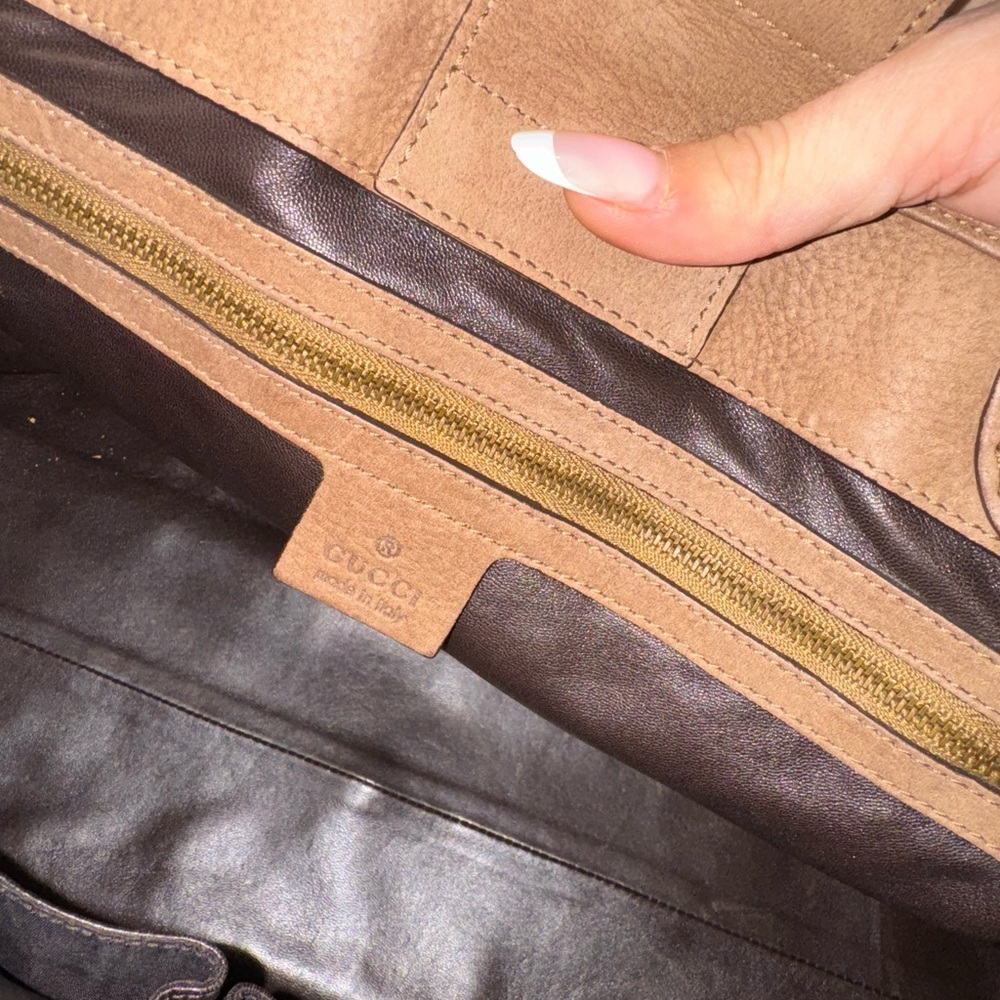 Gucci Python Large Gg Running Tote In Brown - image 2